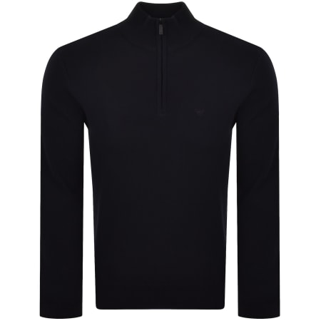 Emporio Armani Knit Jumper Navy | Mainline Menswear us